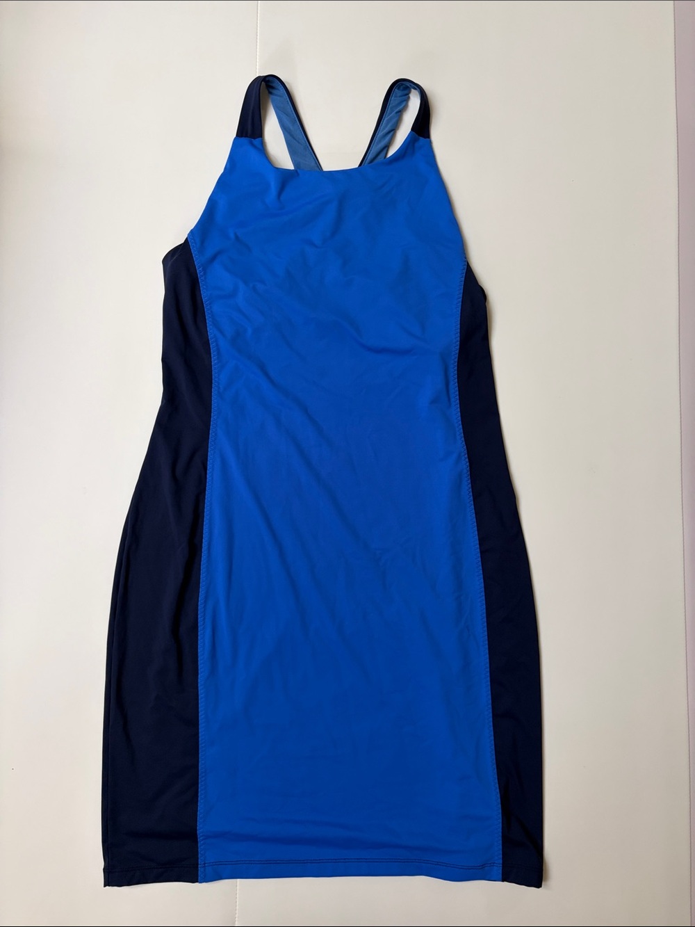 Athleta Women's Blue Two-Tone with inside bra sport dress